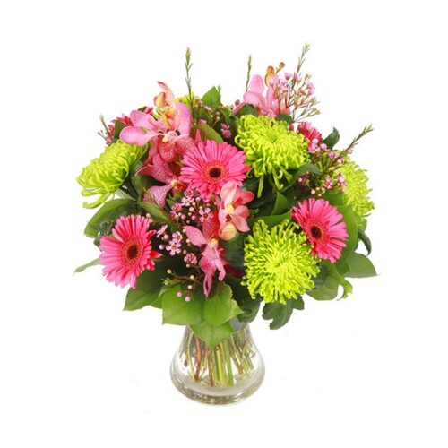 Orchid, chrysanthemum and gerbera bouquet
