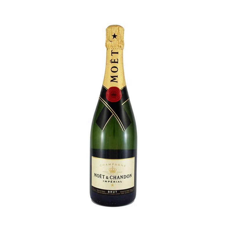 Imperial Brut Moët Chandon da regalare insieme ad un mazzo di fiori di lusso Champagne Brut-Moët-Chandon