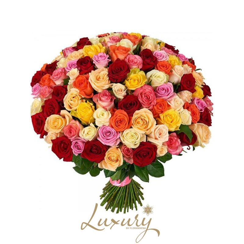bouquet_rose_colorate_regalo_a_domicilio_fiori_per_la_fidanzata_moglie_fidanzamento_anniversario_ammiratore_segreto. Fiori per vip e lusso Bouquet di rose colorate