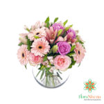 Bouquet of Roses and Pink Gerberas