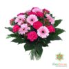 Bouquet di gerbere rosa e fucsia