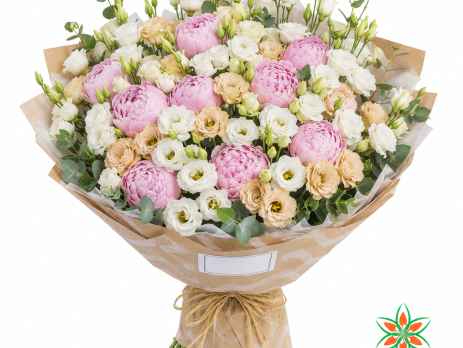 Peones and Lisianthus