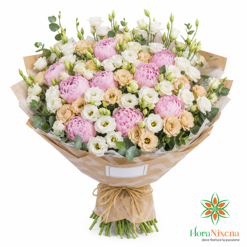 Peones and Lisianthus